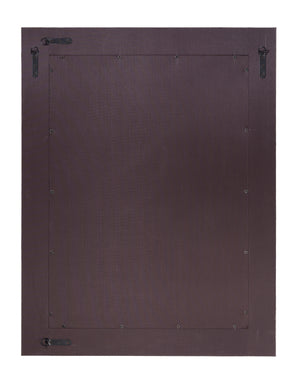 Cross Stitch Rectangle Hide Wall Mirror, White