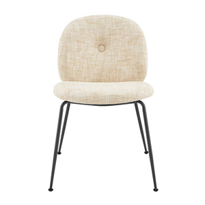 Nisha KD Chenille Dining Side Chair, Allure Cream