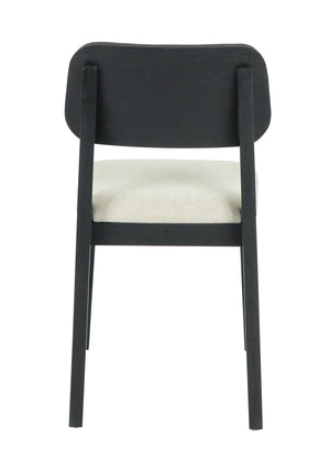 Deaven Upholstered Dining Chair Set of 2 - Black