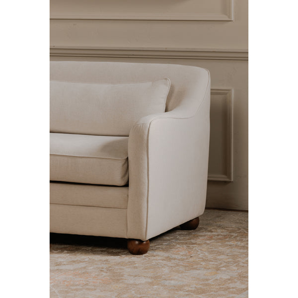 Moe's Amira Sofa in Oat Beige - Polyester Upholstery