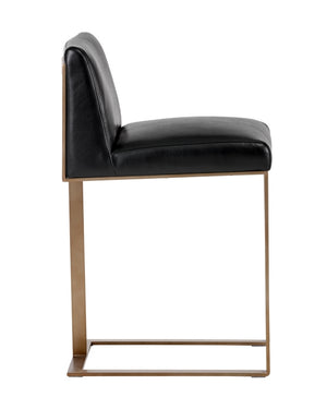 Dean Counter Stool - Antique Brass - Cantina Black