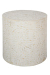 White Shell End Table