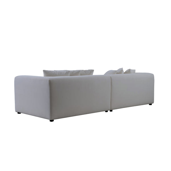 Moe's Davie Sofa in Warm White Upholstery