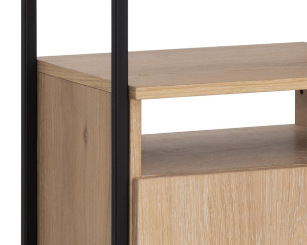 AMBROSE MODULAR BOOKCASE - SMALL - RUSTIC OAK - BLACK