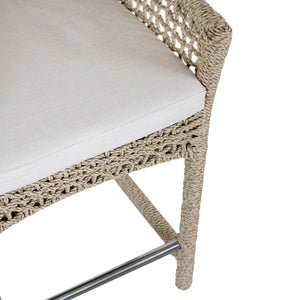 Brisbane Woven Frame Counter Stool with Olefin Cushion