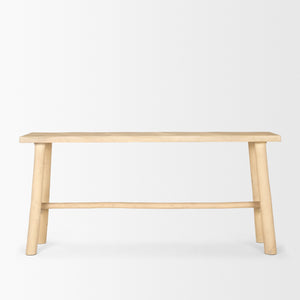 Sekou Light Brown Wooden Craftsman Console Table