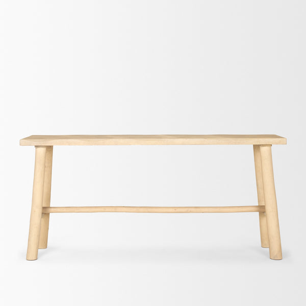 Sekou Light Brown Wooden Craftsman Console Table
