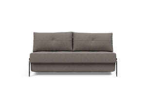CUBED QUEEN SOFA BED in MIXED DANCE GREY FABRIC WITH Chrome legs 521