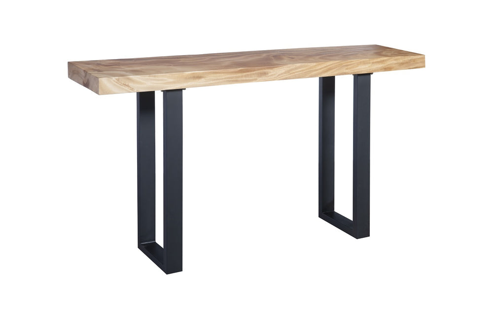 Wood Console Table, Metal U Legs