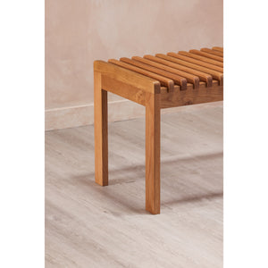 Moe's Rohe Bench Natural Oak with Slat Detailing