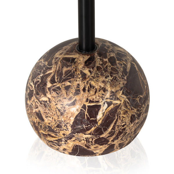 Viola Accent Table In Merlot Marble