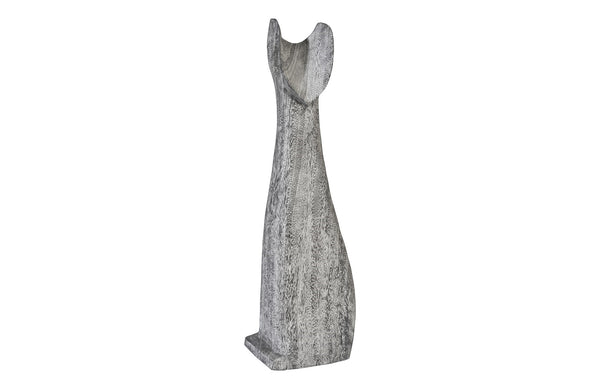 Cat Sculpture, Grey Stone, Large