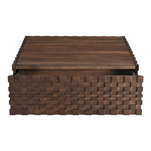 Easton Storage Coffee Table in Brown Wood
