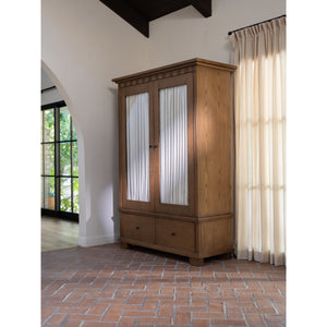 Moe's Lillian Tall Cabinet Brown with Glass Doors