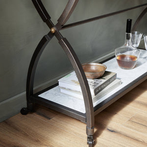 Six Beers Table - Honed White Marble