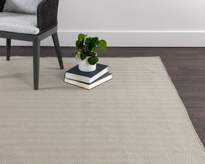 CUSCO HAND-WOVEN RUG - OYSTER / GREY - 8' X 10'