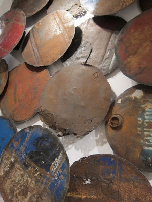Round Galvanized Wall Décor Asst Color/Style