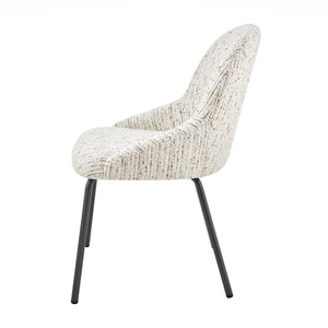 Katrisa KD Boucle Dining Side Chair, Zenith White