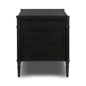 Toulouse Executive Desk In Distressed Black