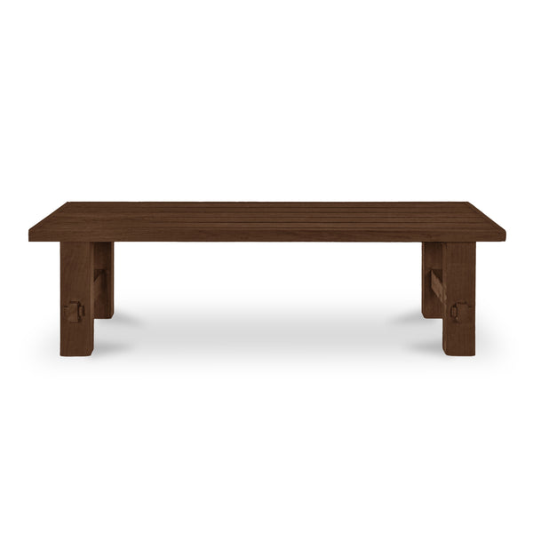 Moe's Esmond Outdoor Dining Bench in Brown