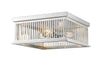 Camellia 3 Light Flush Mount in Polished Nickel Finish