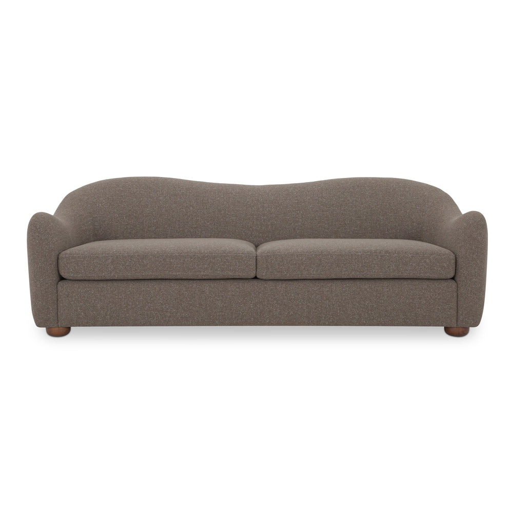 Moe's Bria Sofa in Brown with Rubberwood Feet