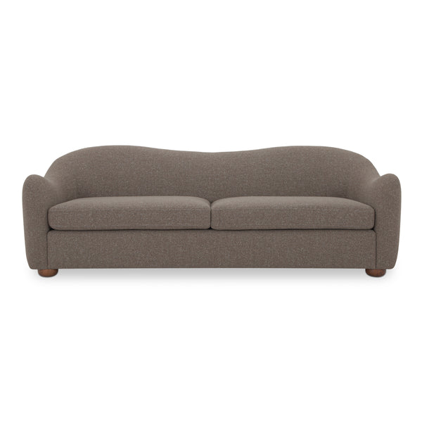 Moe's Bria Sofa in Brown with Rubberwood Feet
