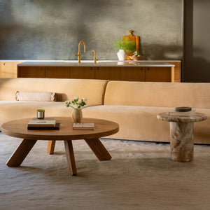 Naomi 2 Piece Convex Modular Sectional in Golden Yellow