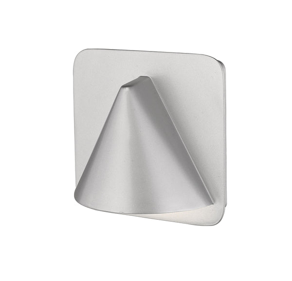 Obelisk 1 Light Outdoor Wall Sconce in Silver Finish