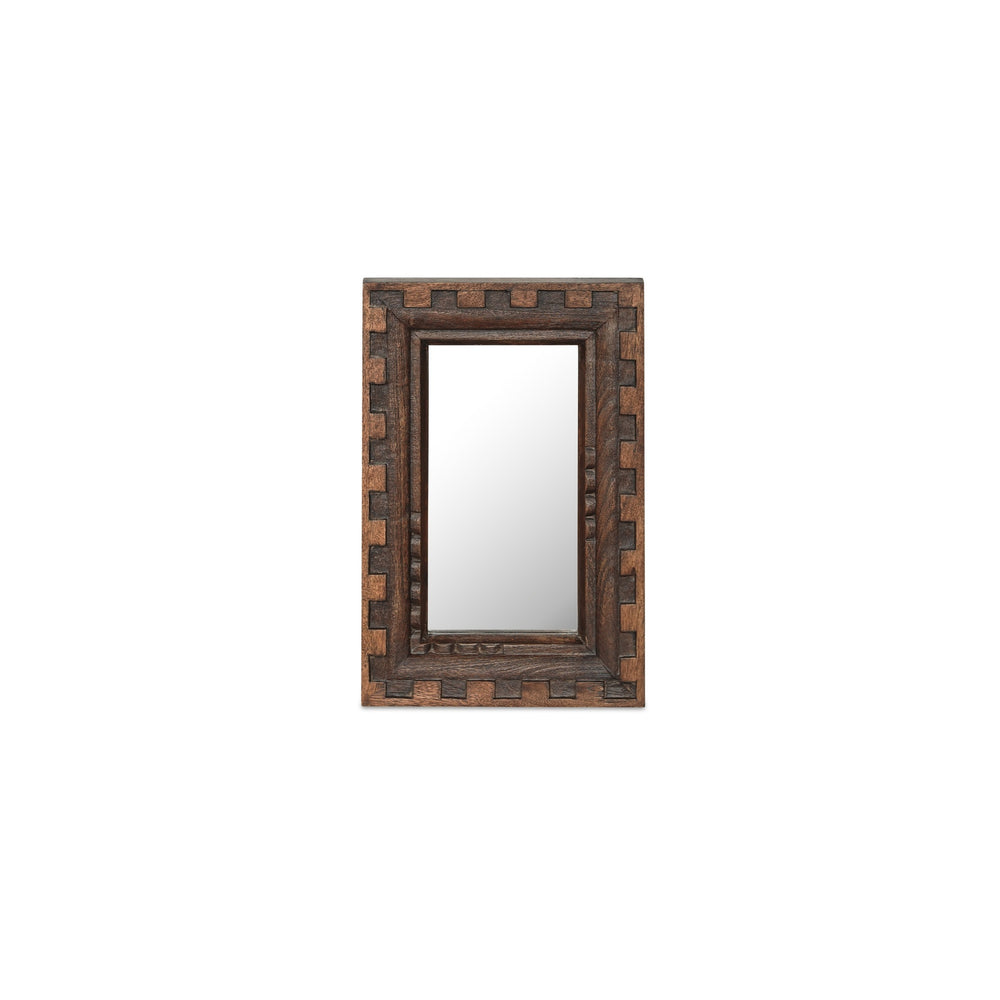 Moe's Holland Small Brown Mirror with Mango Wood