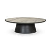 Balboa Outdoor Coffee Table - Veined White Marble