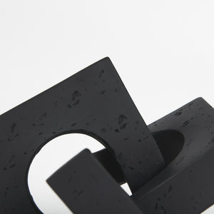 Linx  Small Matte Black Resin Sculpture Decorative Object