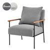 Quinton Fabric Accent Arm Chair In Boucle Gray
