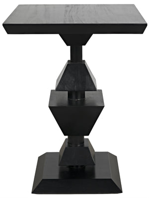 Majesty Side Table, Hand Rubbed Black