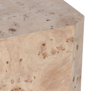 Avena Burl Wood End Table - Natural