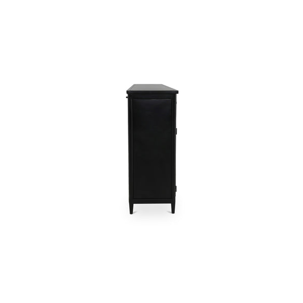 Moe's Henry Metal Sideboard Black with Glass Doors