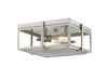 Halcyon 2 Light Flush Mount in Brushed Nickel Finish