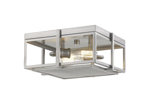 Halcyon 2 Light Flush Mount in Brushed Nickel Finish