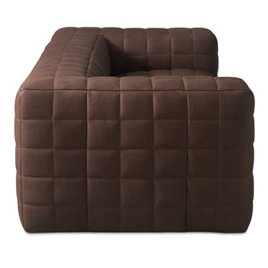 Moe's Callan Sofa in Dark Brown Leather