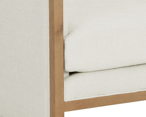 CHLOE LOUNGE CHAIR - NATURAL - HEATHER IVORY TWEED