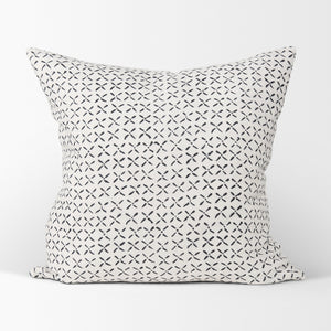 Jayden Cream w/ Black Print Linen Square Decorative Pillow Cover