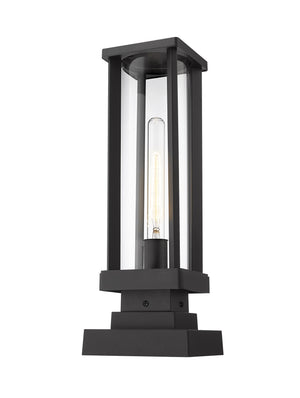 Glenwood 1 Light Outdoor Pier Mounted Fixture in Black Finish