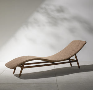 Portia Outdoor Chaise Lounge In Natural