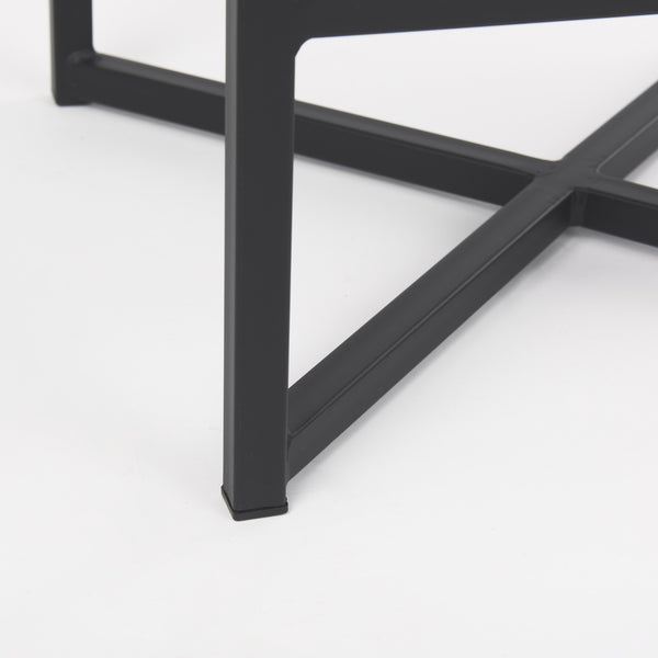 Frodo 16.5L x 16.5W x 26.4H Gray Fabric Seat W/Black Iron Frame Counter Stool