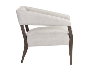 CARLYLE LOUNGE CHAIR - SALOON LIGHT GREY LEATHER