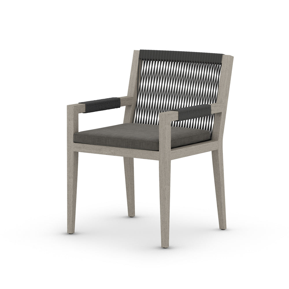 Sherwood Dining Armchair In Grey/Charcoal
