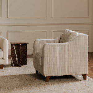 Moe's Hewitt Accent Chair in Beige Stripe