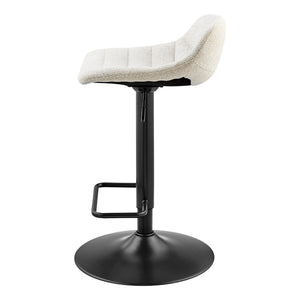 Koa KD Fabric Gaslift Swivel Bar Stool, Posh Ivory