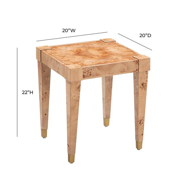 Brandyss Natural Burl End Table