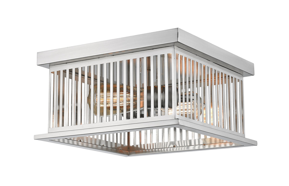 Camellia 2 Light Flush Mount in Brushed Nickel Finish